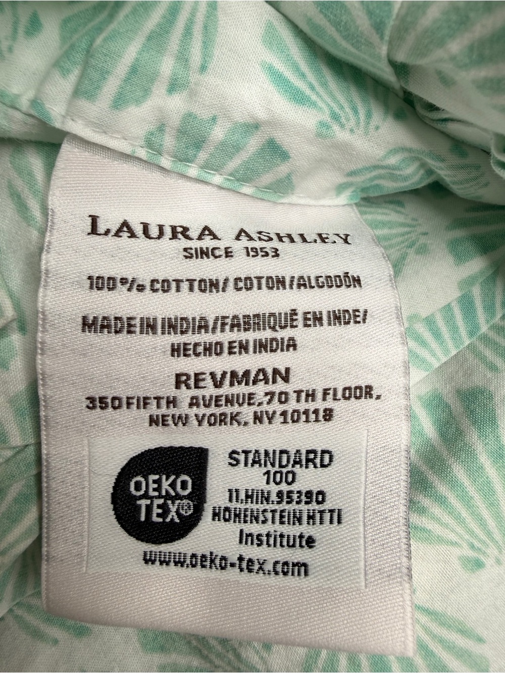 Laura Ashley Soft Mint Margate Shell-Print Full Bedding Set - Picture 7 of 10